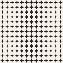 Geometric Seamless Star Shapes Pattern. Halftone Gradient Effect. Stylish Vector Illustration