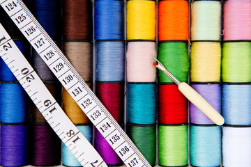 Sewing - Thread - Cotton Reels with tape measure and unpicker - variety of colors
