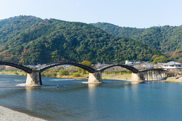 Fototapeta na wymiar Traditional Japanese Kintai Bridge