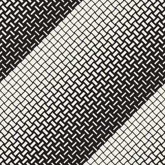 Vector Seamless Geometric Pattern. Halftone gradient color transition. Woven Lines Simple Lattice