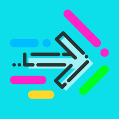 Modern style business icon layered vector - arrow
