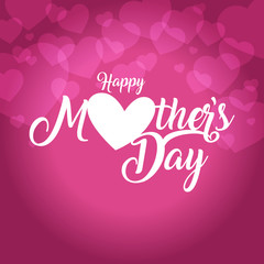 happy mothers day greeting card vector illustration