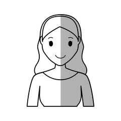 happy woman cartoon icon over white background. vector illustration