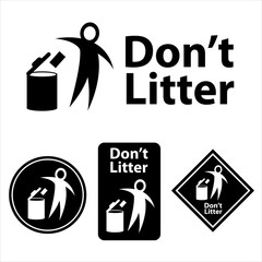 dont litter sign