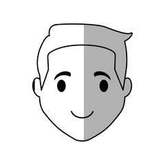 happy man face cartoon icon over white background. vector illustration