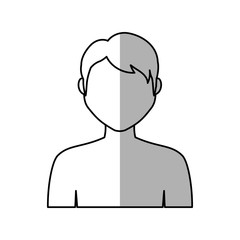 man cartoon icon over white background. vector illustration