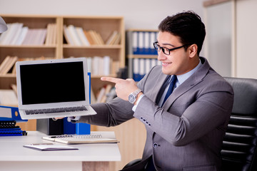 Fototapeta premium Businessman working in the office