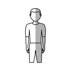 man standing cartoon icon over white background. vector illustration