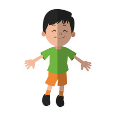 Boy cartoon icon. Kid childhood little and people theme. Isolated design. Vector illustration