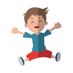 Boy cartoon icon. Kid childhood little and people theme. Isolated design. Vector illustration