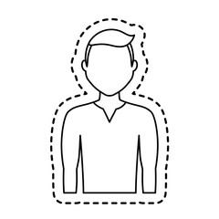 man cartoon icon over white background. vector illustration