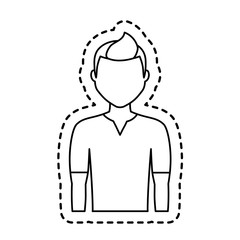 man cartoon icon over white background. vector illustration