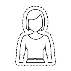 woman cartoon icon over white background. vector illustration