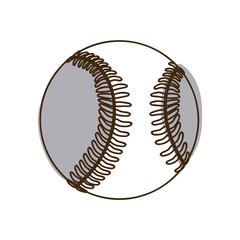 monochrome silhouette baseball ball element sport vector illustration