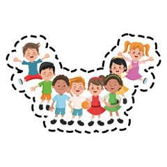 Kids cartoons icon. Childhood little and people theme. Isolated design. Vector illustration