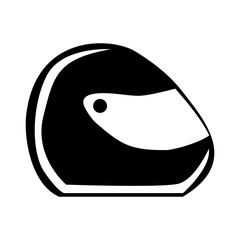 black silhouette motorcycle helmet icon vector illustration