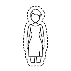 woman cartoon icon over white background. vector illustration
