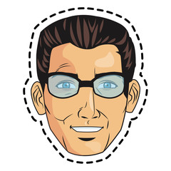 Man cartoon icon. Male avatar person people and human theme. Isolated design. Vector illustration