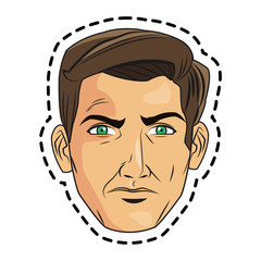 Man cartoon icon. Male avatar person people and human theme. Isolated design. Vector illustration