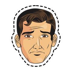 Man cartoon icon. Male avatar person people and human theme. Isolated design. Vector illustration