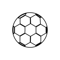 Fototapeta premium monochrome contour of soccer ball vector illustration