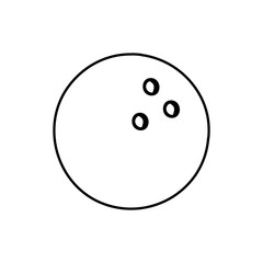 monochrome contour of bowling ball vector illustration