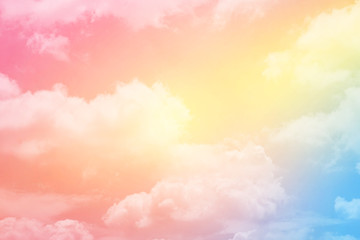 Fototapeta na wymiar fantasy soft cloud with pastel gradient color, nature abstract background