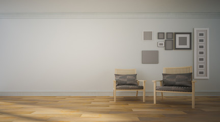 Interior of living room ,3D rendering