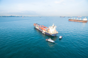 cargo container on tranquil sea