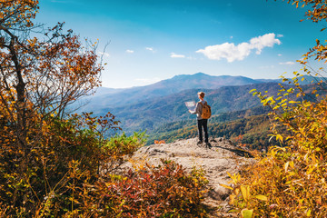 Man at the edge of a cliff