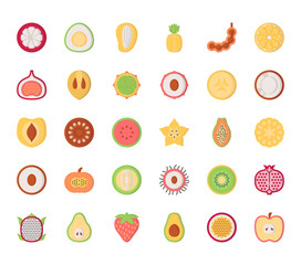 Fruit , Thin Line and Pixel Perfect Icons