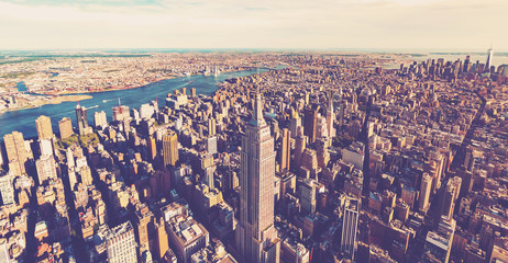 Obraz na płótnie Canvas Aerial view of Midtown Manhattan New York City