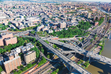 Aerial view of the Bronx, NY