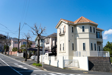 Fototapeta na wymiar 日本の住宅街の風景 4