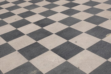 checkered floor