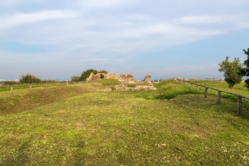 Fototapeta na wymiar Rome, Italy. Ruins of Villa Quintili on the Appian Way, II century