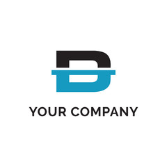D INITIAL ALPHABET LOGO SIMPLE