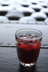 Roselle juice in the glass