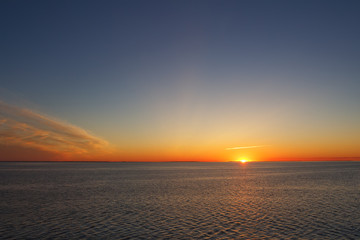 Закат над Волгой в Ярославской области