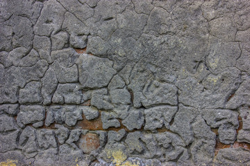 Old half-ruined brick wall