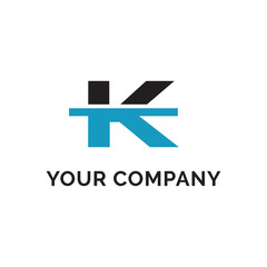K INITIAL ALPHABET LOGO SIMPLE