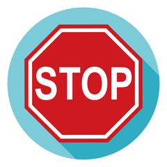 The road sign is stop