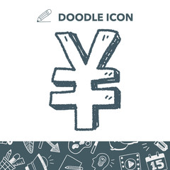 Fototapeta premium doodle Renminbi