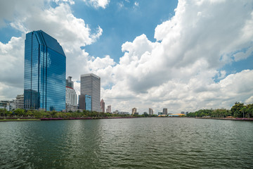 Obraz premium the landscape of the building in bangkok thailand.