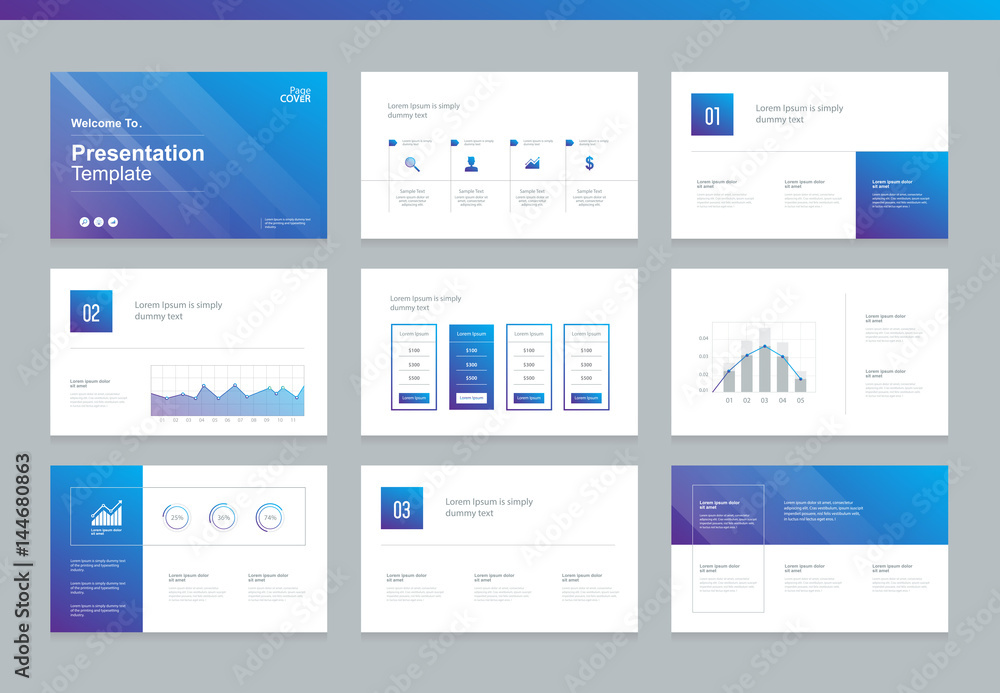 Poster page layout design template for business presentation page with page cover background design and inf