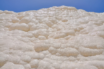 travertine wall at pamukkale, Turkey