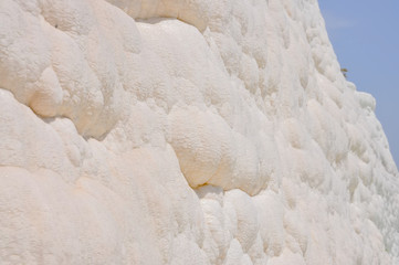 travertine wall at pamukkale, Turkey