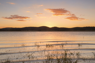 Lake Leslie near Warwick, Queensland in the late afternoon.