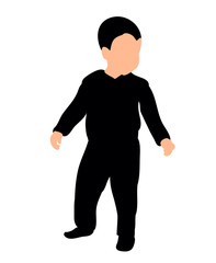 Little boy silhouette vector