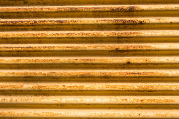 close up of a rusty metal shutter